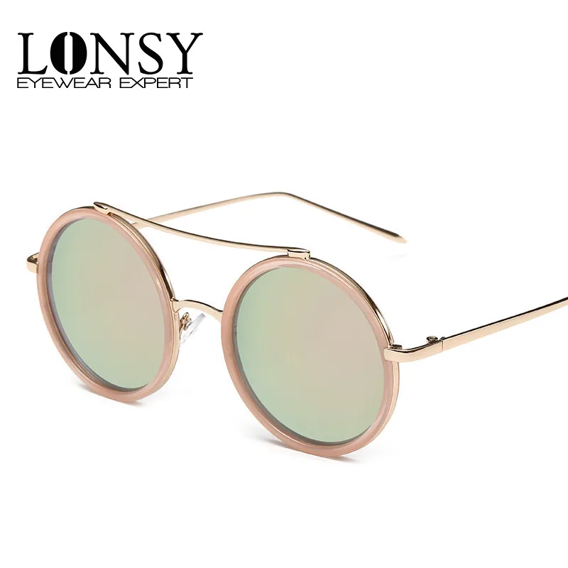 Солнцезащитные очки LONSY женские круглые винтажные модные дизайнерские UV400 в