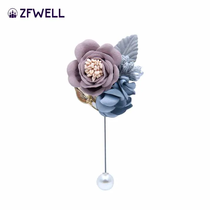 ZFWELL Ins style fabric simulation flower bride bridesmaid group brooch engagement wedding decoration supplies party diy9 | Дом и сад