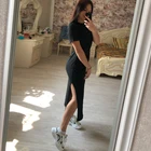 Размера плюс летние платья, женское сексуальное облегающее платье, футболка макси, винтажное повседневное Бандажное платье в стиле бохо, женское ретро, Черное длинное платье