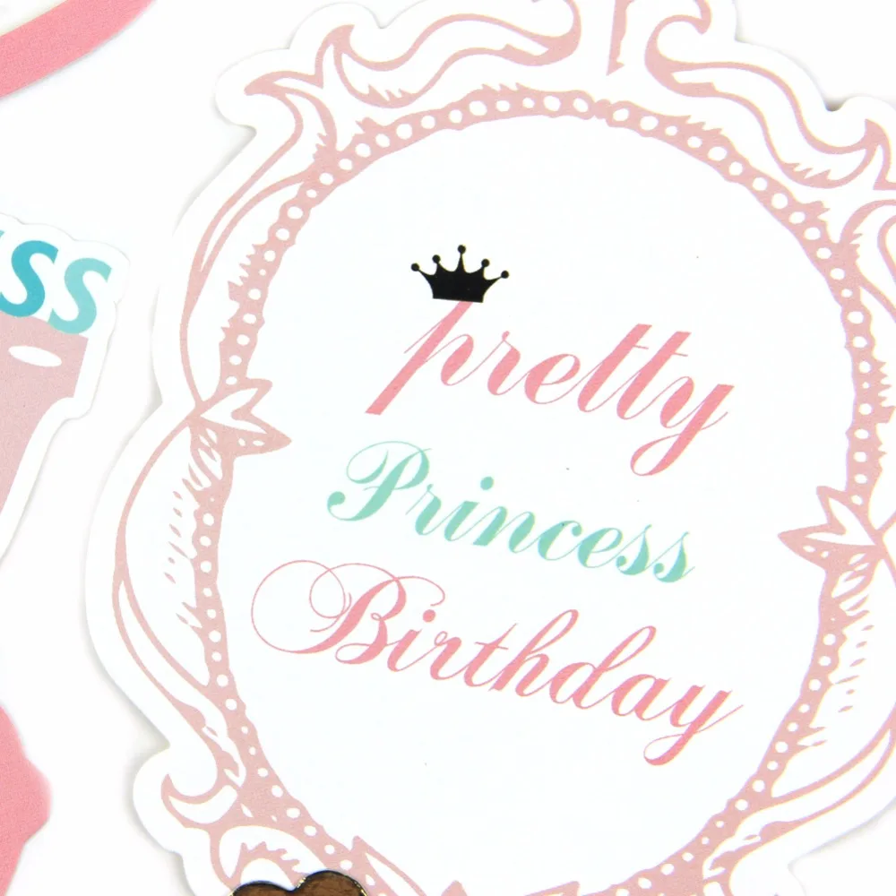 20 шт. розовый принцесса Baby Shower девушка Photo Booth Реквизит свадебный душ Photo Booth Реквизит с Щупы для мангала для свадьбы, дня рождения декор