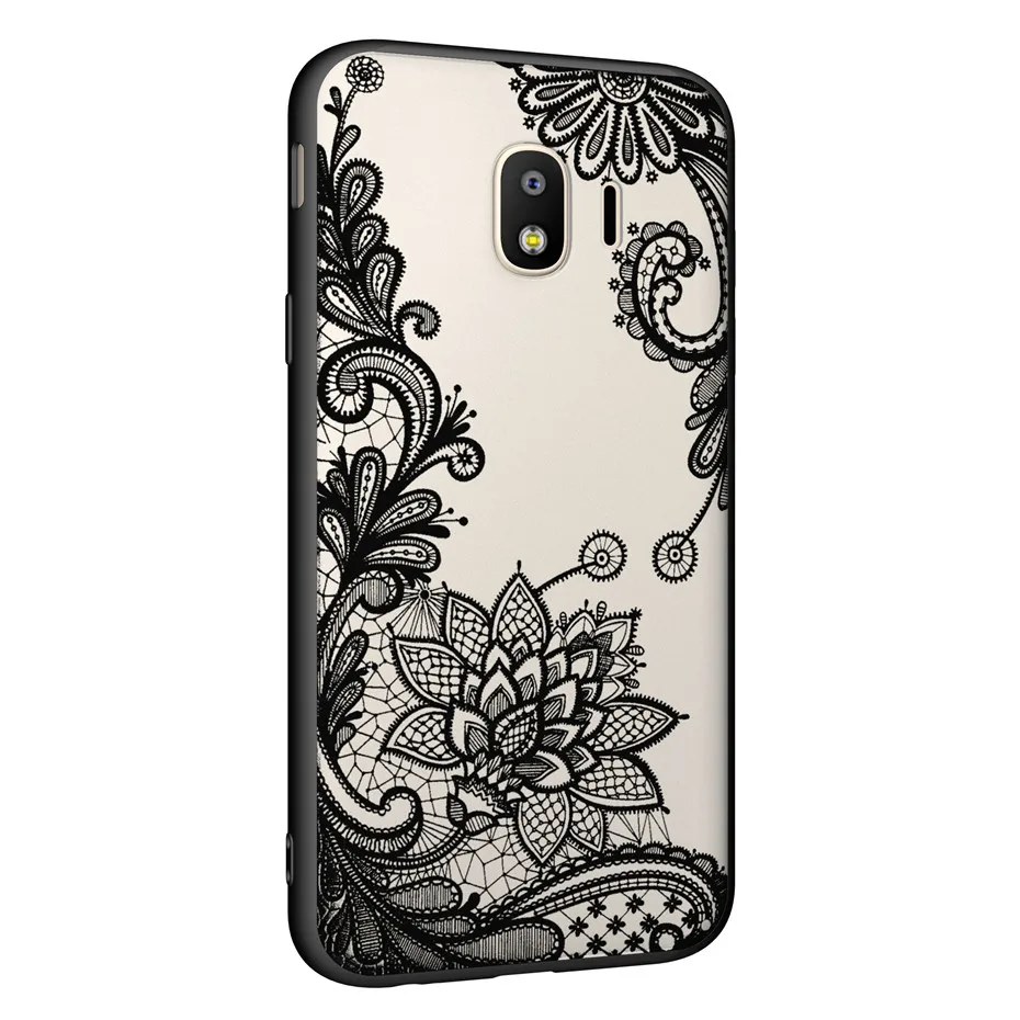 Прозрачный кружевной чехол DAGUDON в стиле ретро для Samsung Galaxy J4 2018 J400 модный