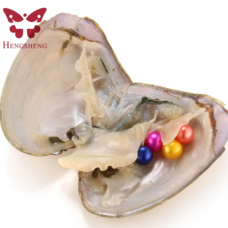 

surprising pack 100pcs 6.5-8mm mix 15 colors near round quads pearls one oysters individually wrap