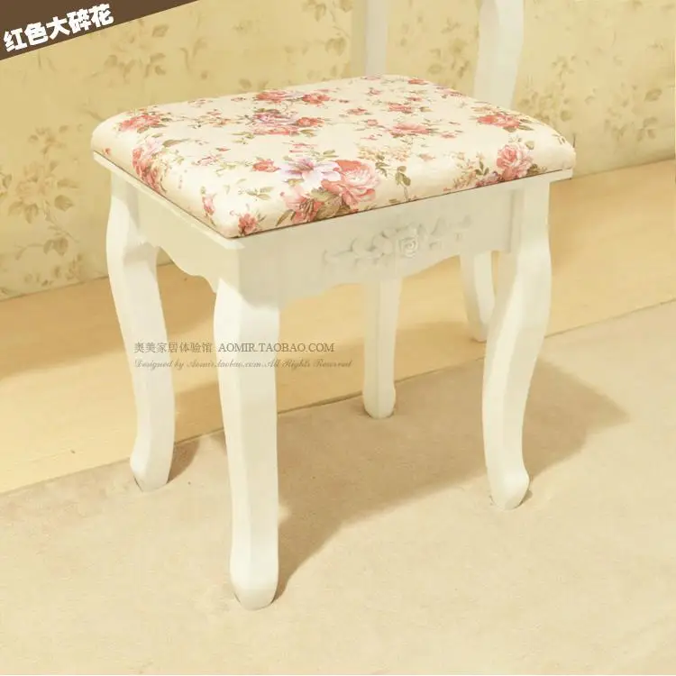 Wood Dressing Table Stool Makeup Bench Pad Cushioned Chair Piano Seat Bedroom Coffee Table Sofa Bench Shoe Bench Dining Chair - Цвет: Color 3