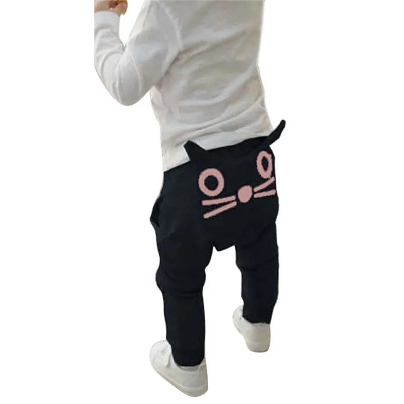 Cute Baby Children Kids Boys Girls Cartoon Cat Harem Pants Trousers kukuzi a11 | Брюки для девочек