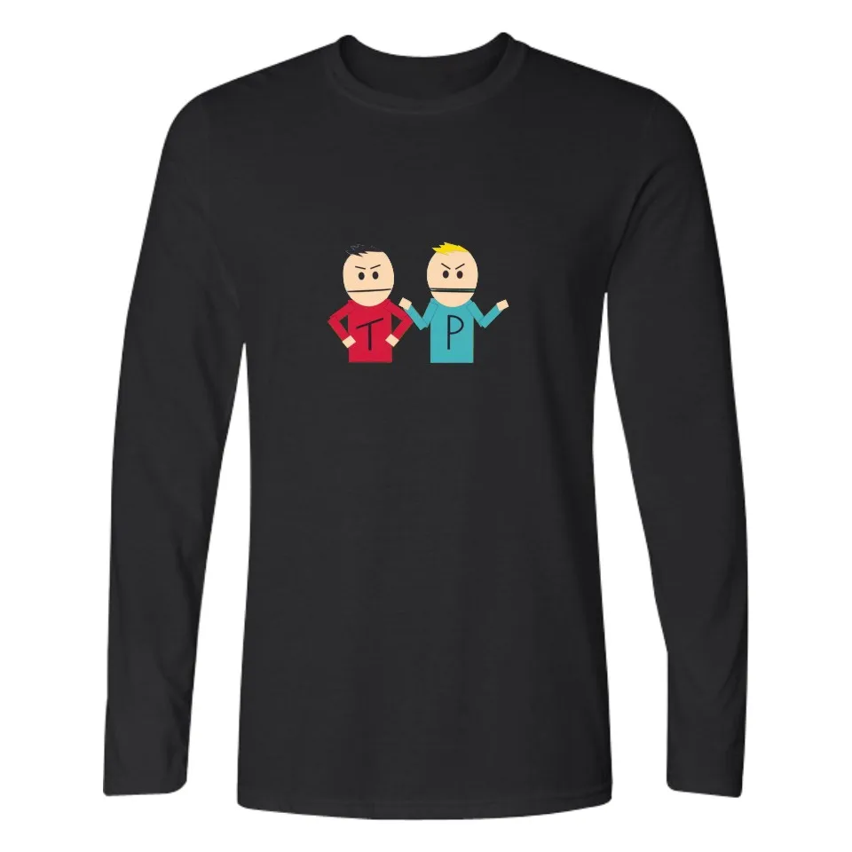 США мультфильм South Park футболка с длинным рукавом Для мужчин осень модные футболки