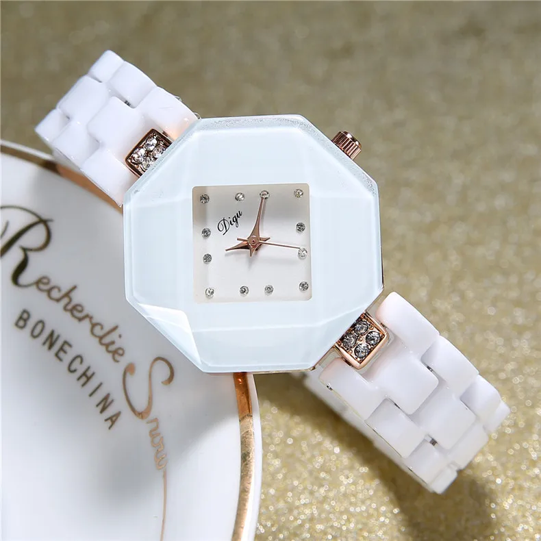 rose gold Керамические часы, женские часы, роскошное платье, наручные часы, известный бренд, новинка, женские наручные часы для женщин, часы, женские часы, Relog - Цвет: rose gold
