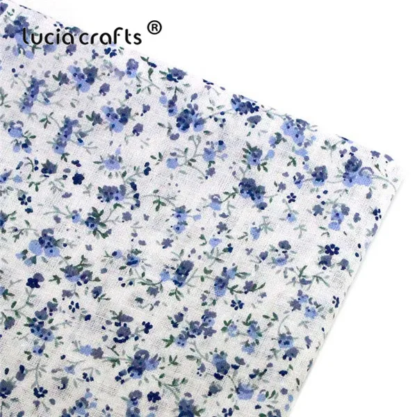 Style 4 Lucia crafts темно-синяя гамма тканей для Пэчворк Telas хлопковая ткань набивная ткань для пошива одежды для кукол «сделай сам» 50*50 см H0805 - Цвет: Style 4
