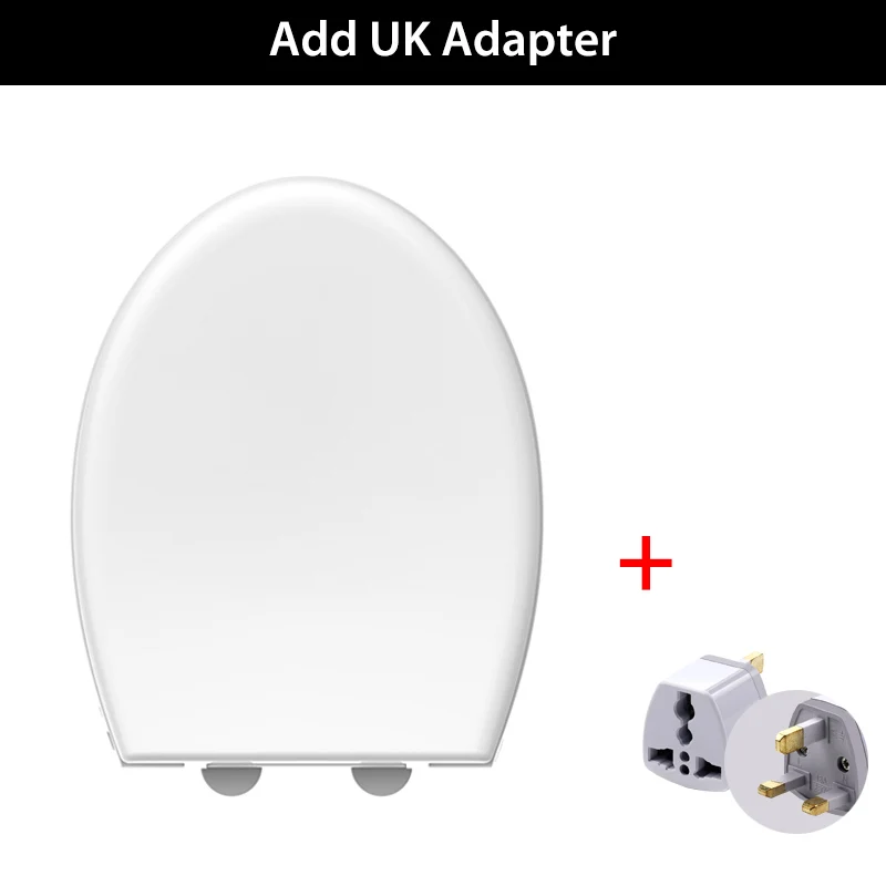 Add UK Adapter Xiaomi Youpin стиральная смарт-крышка для унитаза сиденье с подогревом теплая интеллектуальная крышка для унитаза Водонепроницаемая Очищающая Туалет - Цвет: Add UK Adapter