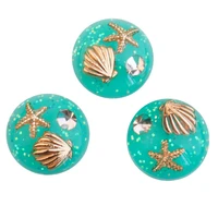 2pcs 20mm resin filling natural starfish shell pearl round cabochondome cover pendant cameo settingsdiy accessories