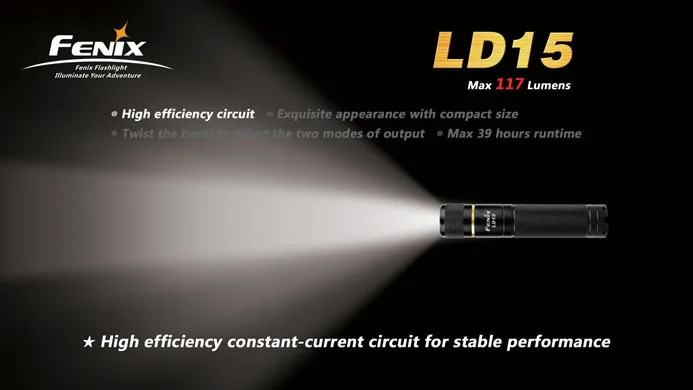 Cree XP-G (R4) светодиодный IPX-8 117 люмен AA фонарь Fenix LD15 свет | Спорт и развлечения