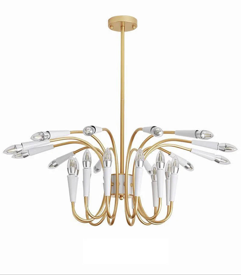 Роскошный Лебедь Свет Золотой промышленный подвесной светильник современный