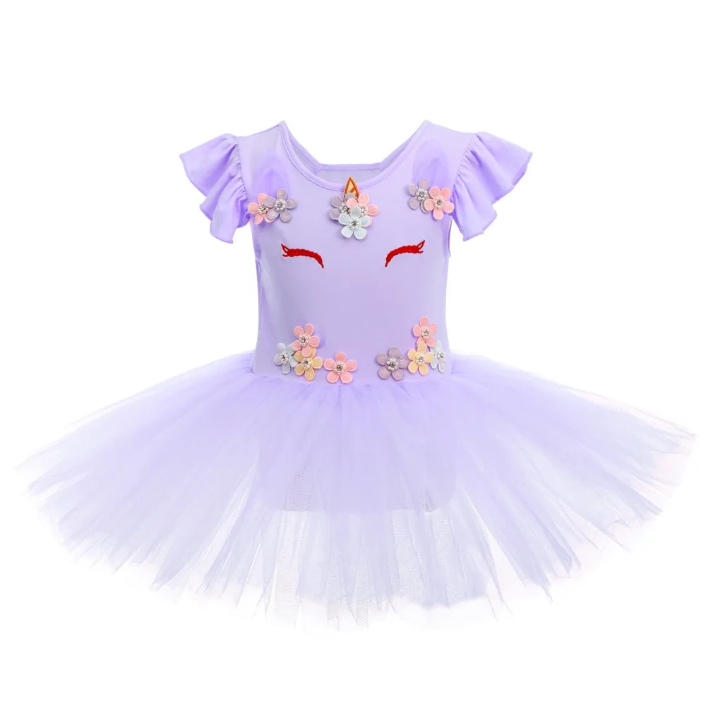 Kids Girls Unicorn Style Leotard Ballet Dance Dress Toddler Dancewear Gymnastics Costumes Princess Tutu |