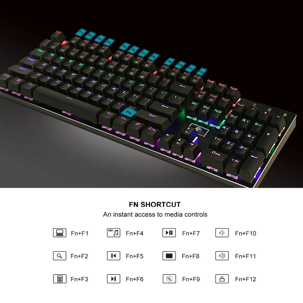Z 88 Орел Радужный светодиодный Механическая игровая клавиатура с подсветкой