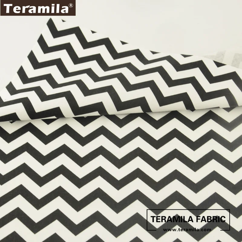 Teramila Ткань Twill черная волна стиль 100% хлопок ткань высокого качества сделай сам