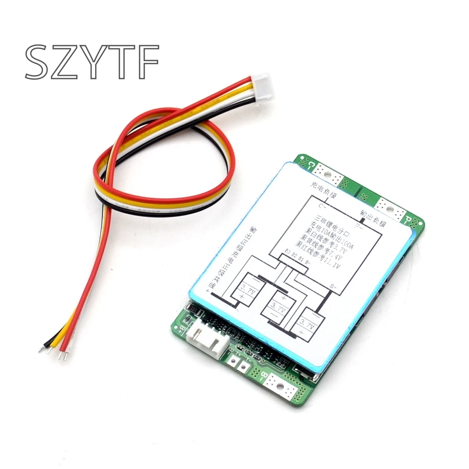 Новый 3S 100A литий ионный аккумулятор 18650 BMS PCM плата защиты батареи bms pcm с балансом