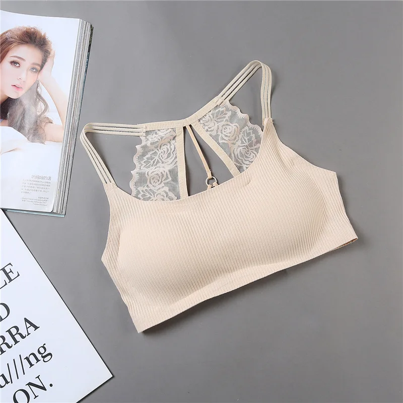 Кружевные бюстгальтеры beauty Back бесшовный Бюсгальтер сексуальный Camis Bralette женские