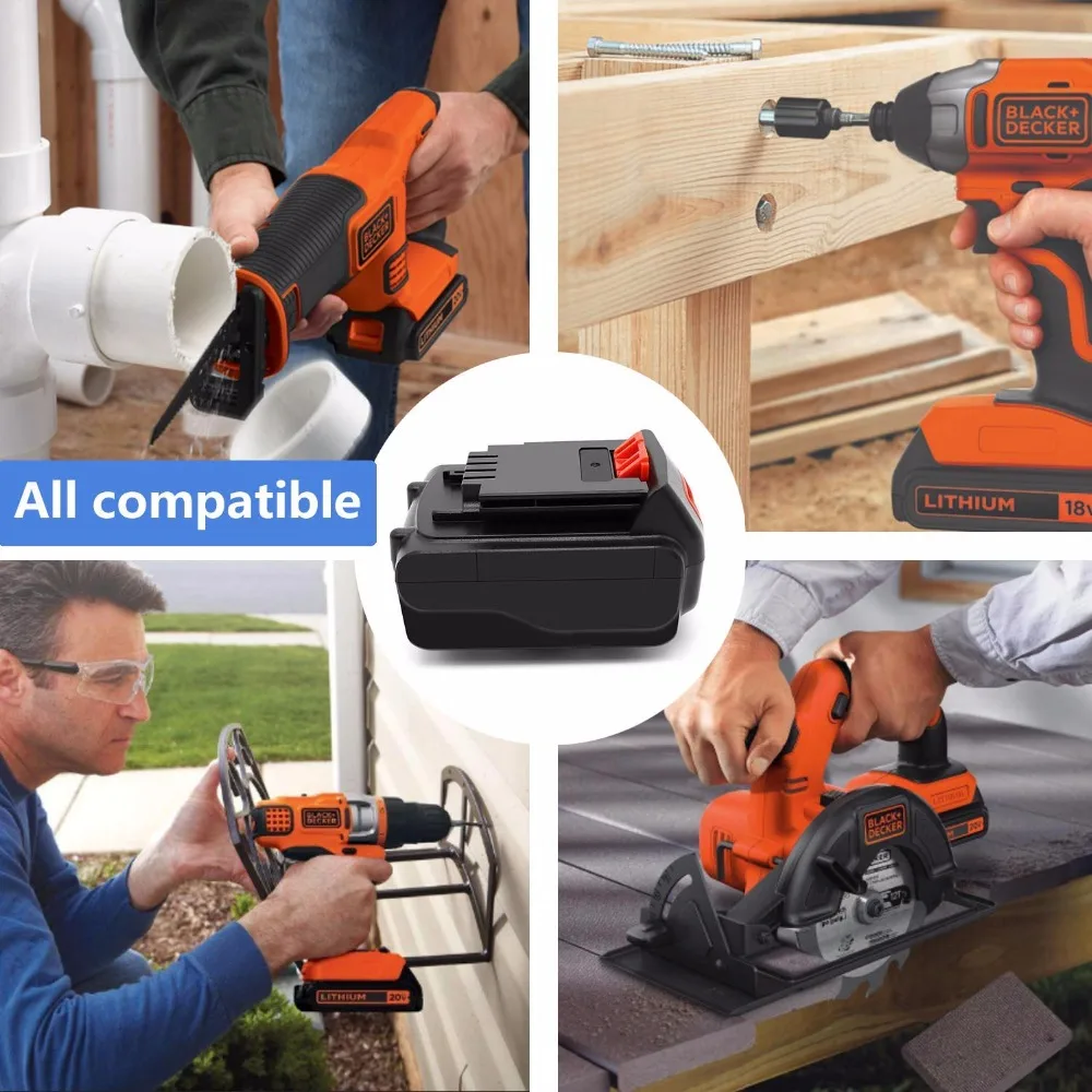 18В 5ач Высокая емкость замена Аккумуляторная батарея для Black & Decker|Комплекты