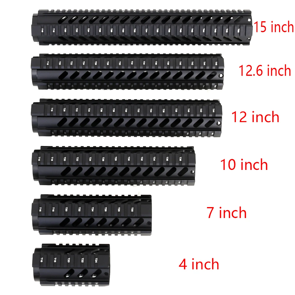 4 7 10 12 15 дюймов M4 M16 AR15 бесплавающий Quad Rail Picatinny Handguard стандартный карабин. 223 5 56