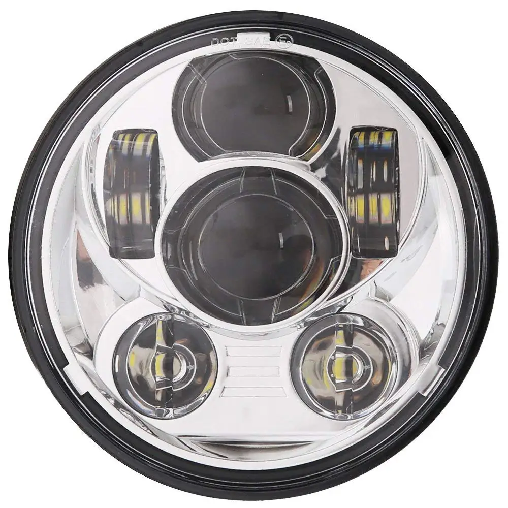 5.7&quot LED Headlight Black for Harley Motorcycle 883 Sportster Triple Low Rider Wide Glide Headlamp Projector Driving Light 1PCS |