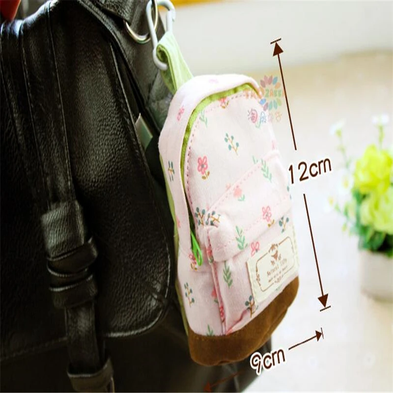 Милый мини льняной рюкзак маленькая сумка для ключей дизайнерский Кошелек монет