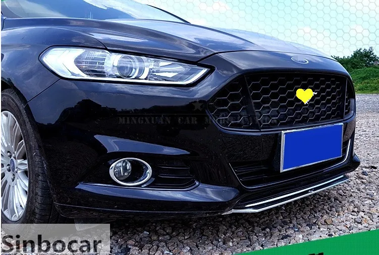 Черный ABS передний бампер Нижний капот решетка Накладка для Ford Fusion Mondeo 2013