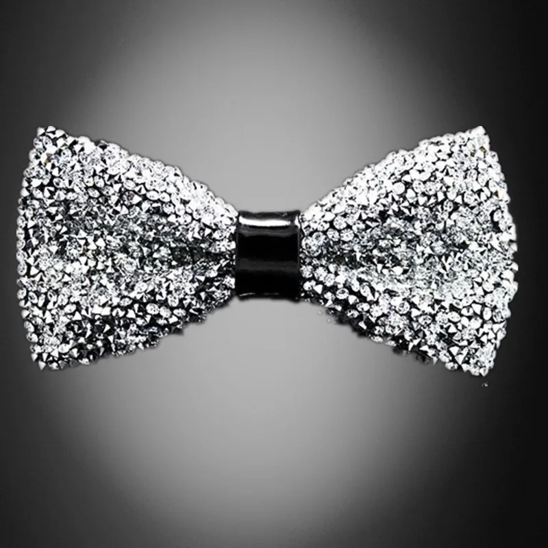 Men Fashion Bow Tie Refined Luxury Nightclub Super Diamond Wedding Shinning Rhinestones T1611 | Аксессуары для одежды