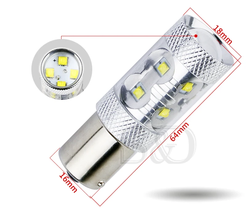 1156 BA15S светодиодный автомобильный светильник 12 SMD R10W чистый белый свет p21w R5W