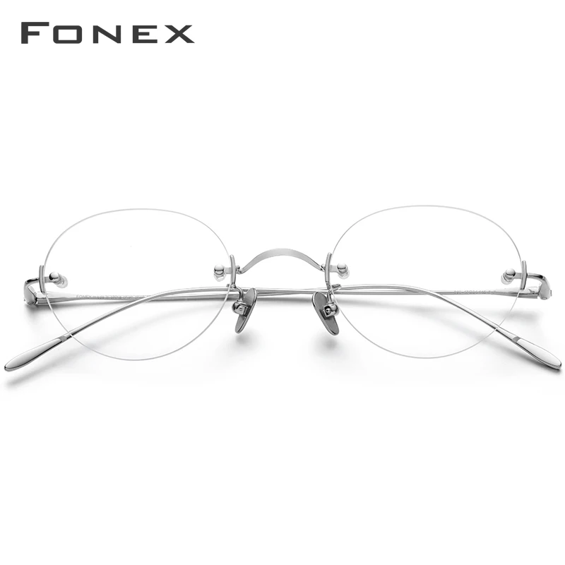 FONEX Титановые очки без оправы B женские винтажные Ретро в оправе мужские