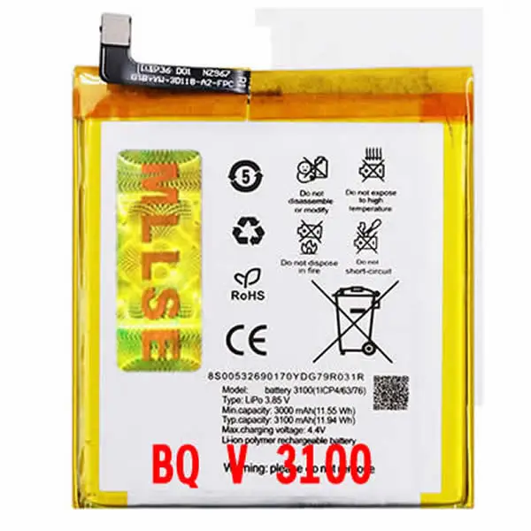 Аккумулятор BQ 3100 3400 для BQ Aquaris X Pro V Plus код отслеживания батареи - Цвет: BQ battery 3100 V