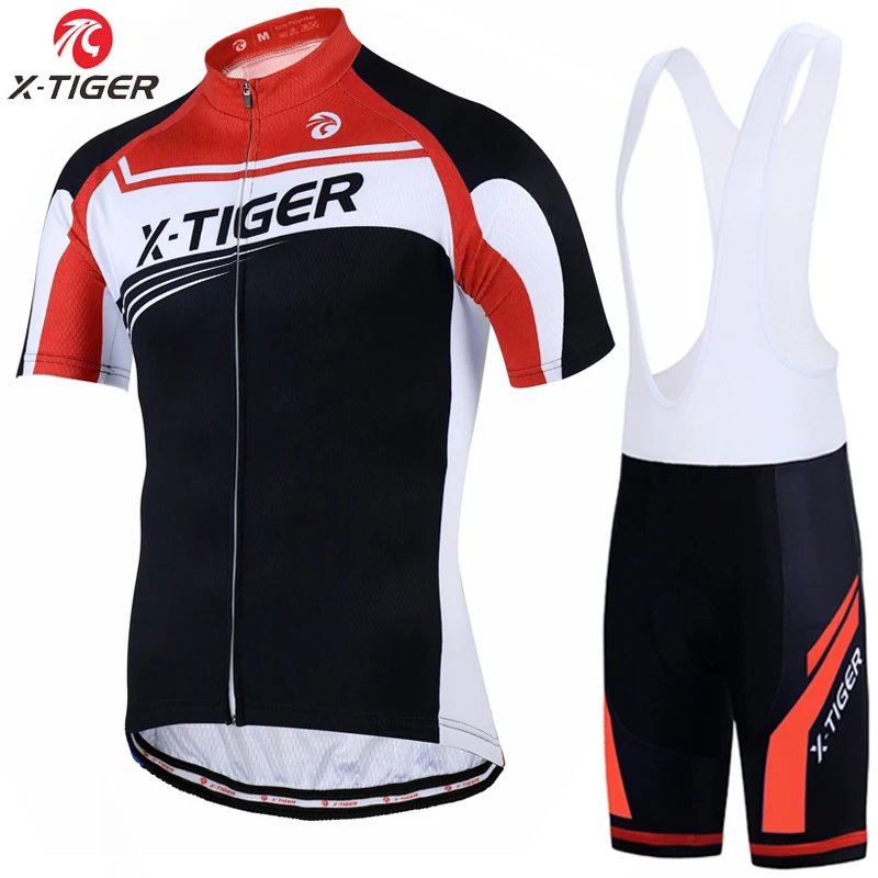 Jersey and Bib Pant X-Tiger Pro Набор Джерси для велоспорта, полиэстер, комплект одежды для горного велосипеда, одежда для гоночного велосипеда, Униформа, Майо, Ropa Ciclismo - Цвет: Jersey and Bib Pant
