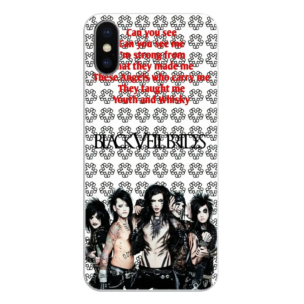 Black Veil Brides For iPhone XS Max XR X 4 4S 5 5S 5C SE 6 6S 7 8 Plus Samsung Galaxy J1 J3 J5 J7 A3 A5 Silicone Phone Cover Bag |