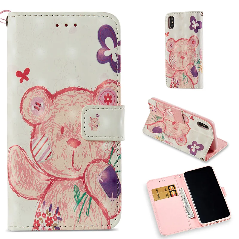 Easterm симпатичные панды кожаный бумажник чехол для iPhone 6 S плюс 7 plus 8