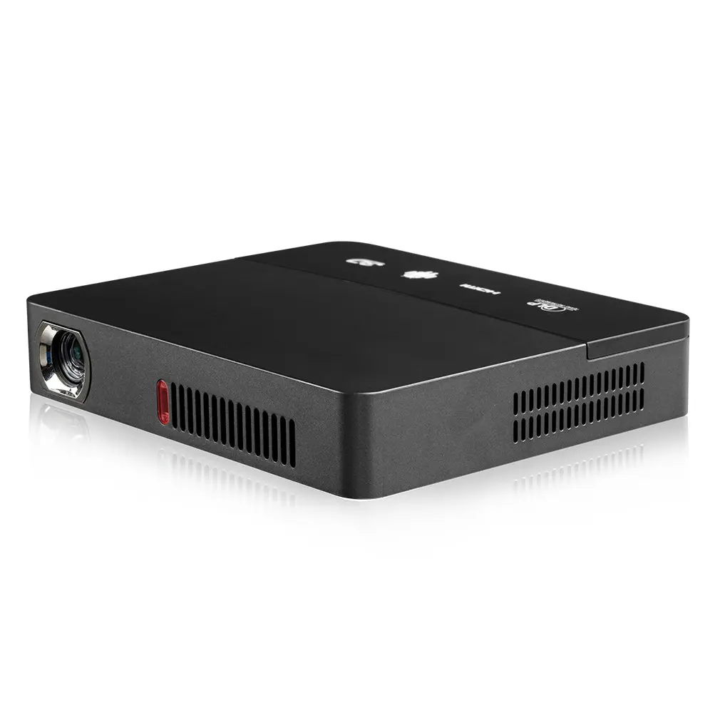 Черный RD601 умная Встроенная батарея Andorid4.4 wifi светодиодный мини DLP проектор 3D Beamer Miracast домашний кинотеатр Airplay