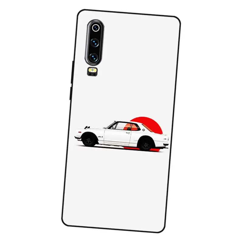 N242 Ae86 Жесткий автомобильный черный силиконовый чехол для Huawei P8 P9 P10 P20 P30 Lite Pro P Smart