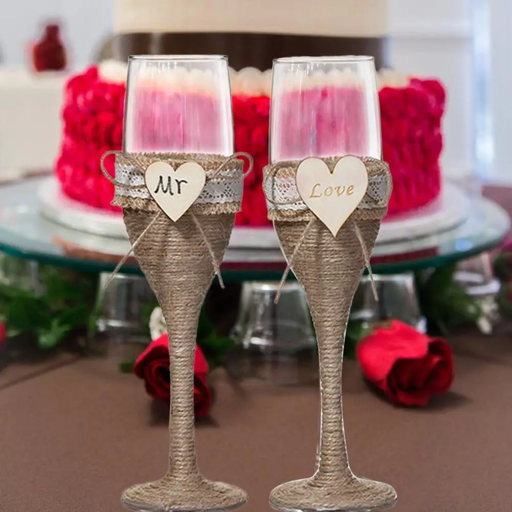 Набор свадебных бокалов для вина шампанского декоративная чашка невесты и