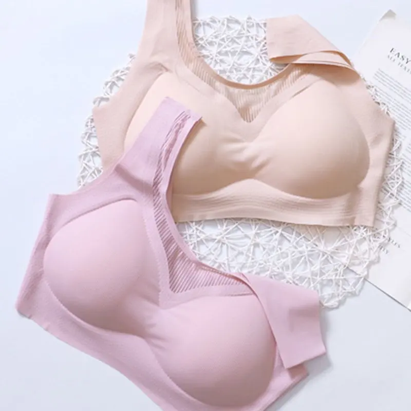 Женское Спортивное японское нижнее белье, кружевной ударопрочный сетчатый ажурный жилет, без следа, без стального кольца, спортивный бюстгальтер, Быстросохнущий дышащий бюстгальтер