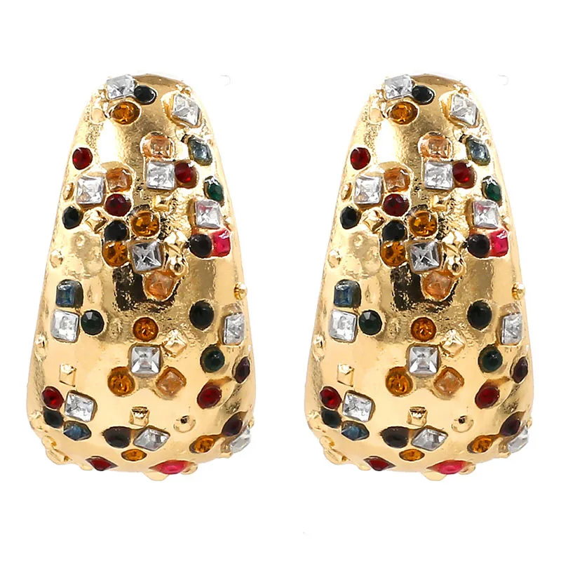 Европейские и американские модные металлические женские красочные