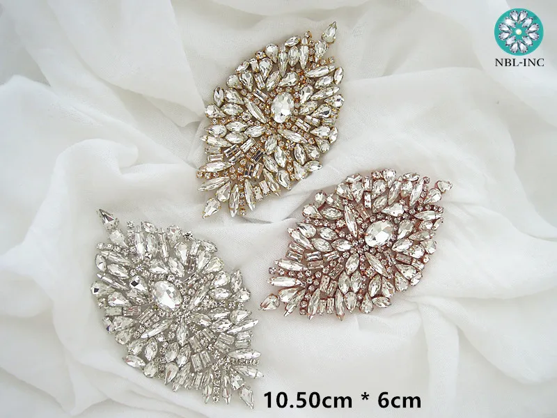 (1 шт.) Стразы серебристого розового и золотого цвета с аппликацией из стразов