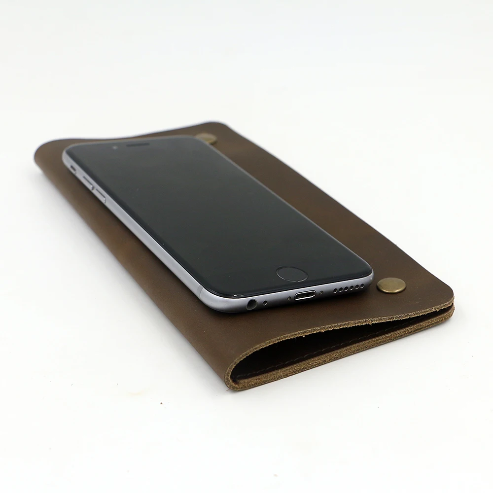 Кошелек мужской из кожи крейзи хорс складной бумажник в стиле ретро мягкий