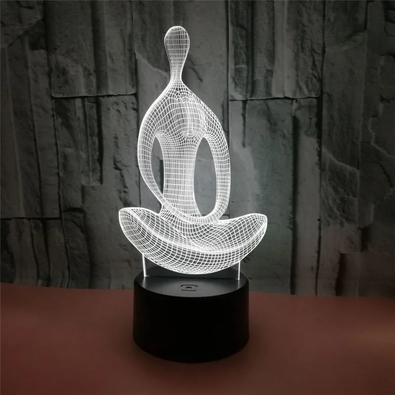 3d-лампа светодиодсветодиодный Ночная лампа для йоги медиатора экшн-Фигурки 7