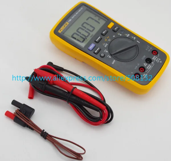 FLUKE 17B + цифровой мультиметр тестер er DMM с TL75 Тестовые провода мягкий чехол KCH17 F17B