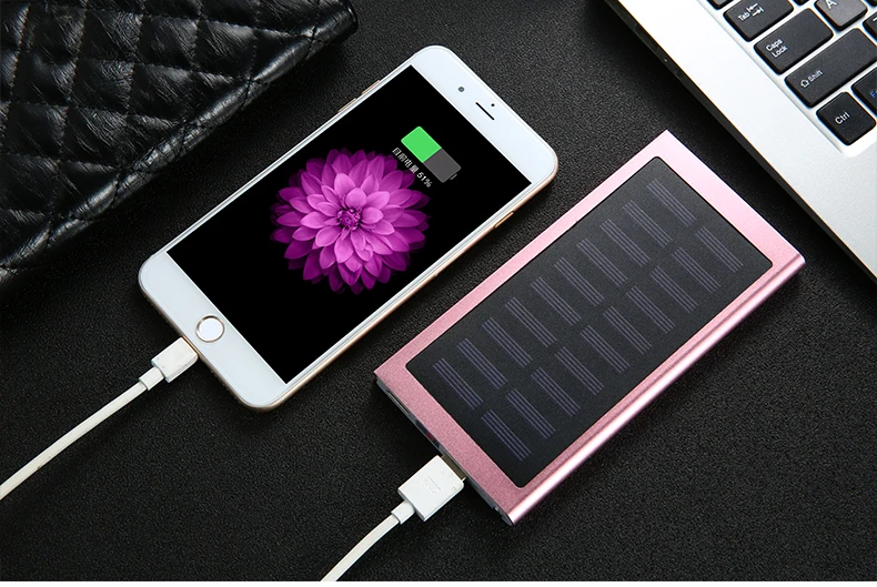 Солнечная батарея 30000mah внешний аккумулятор 2 USB светодиодный блок питания