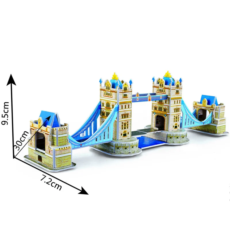 Have Original Box Классический 3D пазл Франция La Tour Эйфелева башня строительный мир строительный Масштаб модели наборы город для детей - Цвет: Have Original Box
