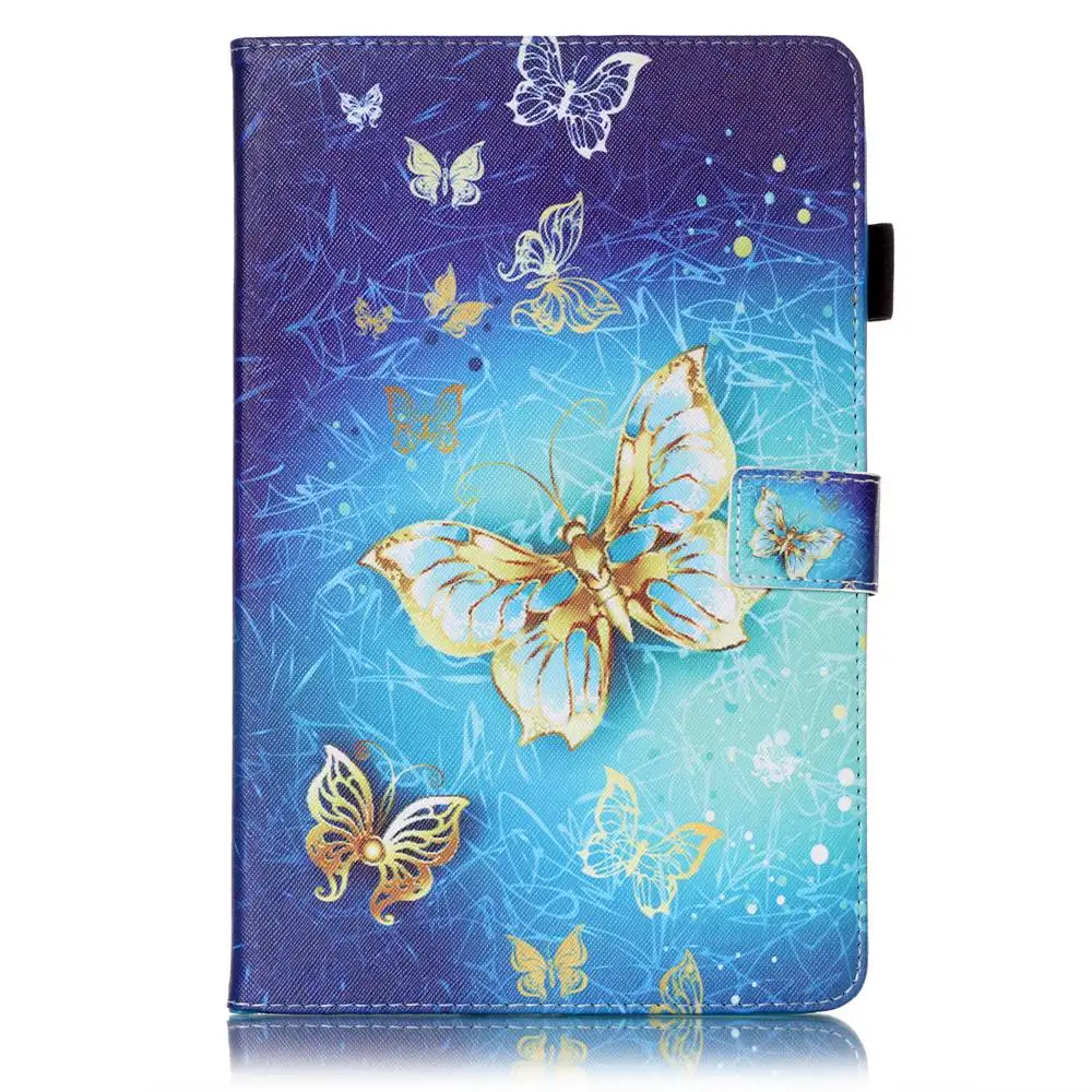 Модный чехол для планшета для Samsung Galaxy Tab E 9,6 T560 T561 тонкий кожаный чехол-книжка из искусственной кожи защитный чехол-подставка чехол из ТПУ с принтом в виде героев мультфильмов с Краски