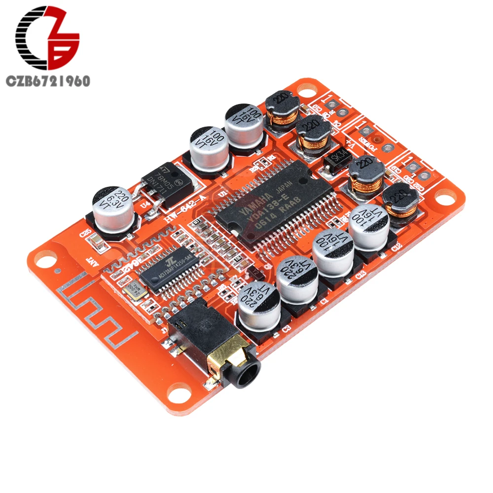 2x15 Вт YDA138 усилитель звука Bluetooth DC 12V 2A беспроводной цифровой мощности 2 канала