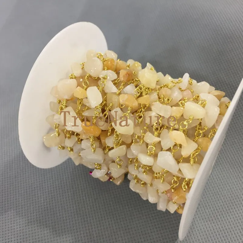 5 метров Новый топаз срез хрустальные изделия цепи Серебряная отделка проволока