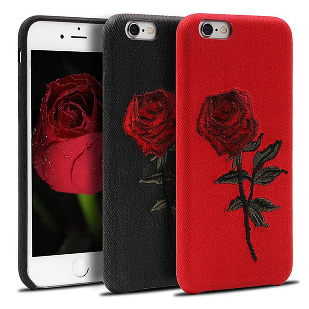 Чехол для Apple iPhone 7 6 s 8 плюс Вышитые чехол новый розы с рисунком винтаж чувствовать