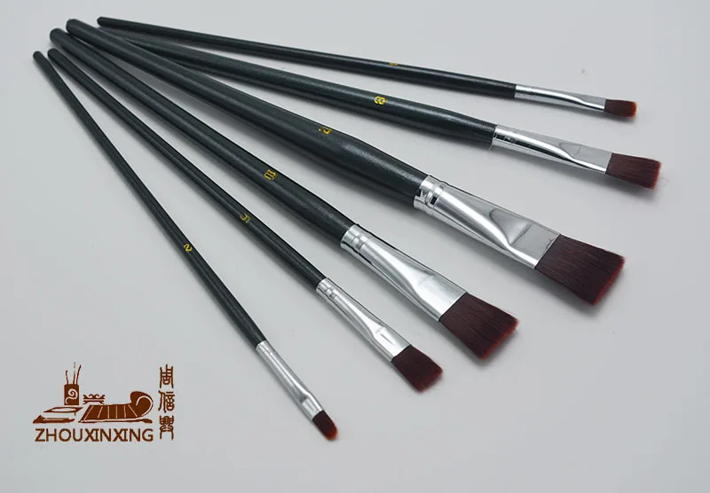 

6pcs/Set Painting Brush Oil Paint Wine red Nylon brush pen Water Color Painting Brush Acrylics Art for Supplies