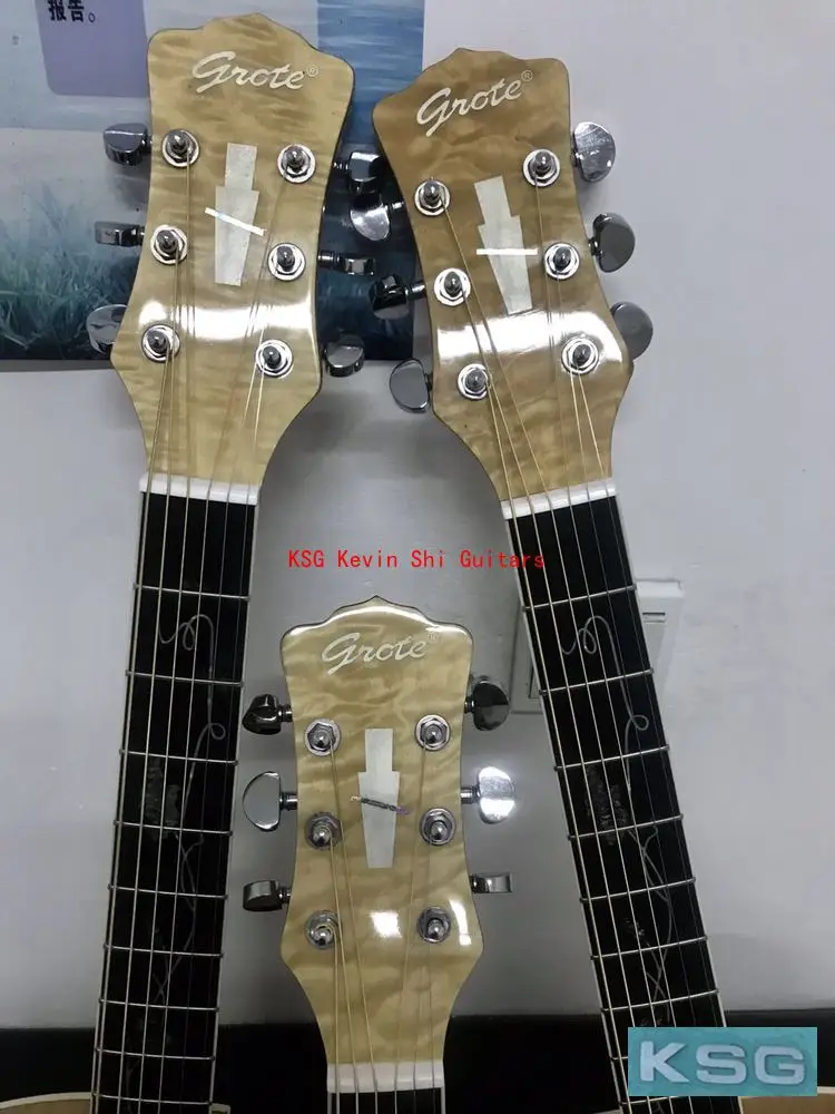 KSG spalted maple Акустическая гитара 4" koa like 6 струн цельная электрическая акустическая гитара ручной работы народная гитара