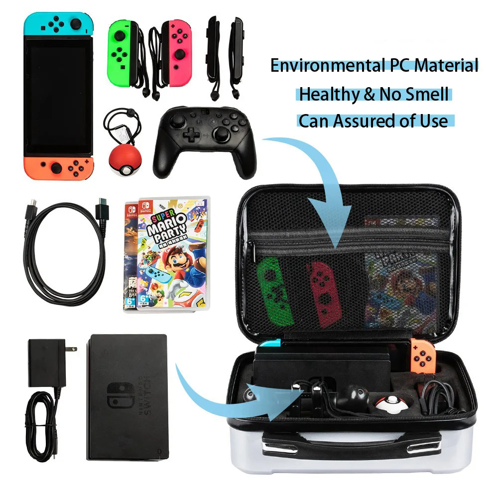 Yoteen ручная сумка Дорожный чехол для nintendo Switch док-консоль хранения Poke Ball Жесткий